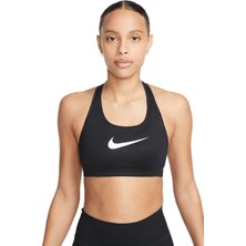 Nike Training Futura Swoosh Medium Support Sports Bra Kadın Spor Büstiyer Bra Siyah