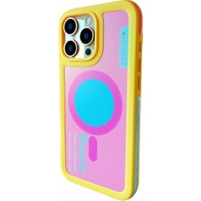 Boğazören iPhone 15 Pro Sarı Magsafe Uyumlu Premium Silikon Arka Kılıf Güçlendirilmiş Köşe+Kamera-Shockproof