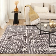 Kaşmir Halı 7/24 Iskandinav Sten Antrasit Salon Mutfak Halısı Yolluk