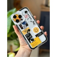 Go Aksesuar Iphone 14 Pro Uyumlu Baskı Tasarımlı Şeffaf Kılıf