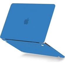 Techmrt Newface Macbook Pro 13 2021 Macbook Buzlu Kapak - Mavi