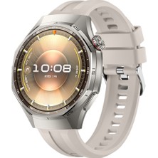 Sneezy Huawei Watch Gt6 Pro 46MM Ile Uyumlu Spor Silikon Metal Tokalı Soft Saat Kordonu