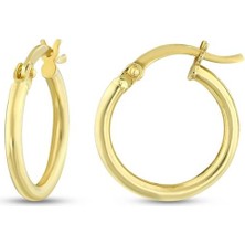 Assos Pırlanta Altın Halka Küpe - 14K