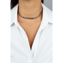 Liveyn Design Mineli Kahverengi Kadın Kolye