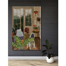 Teona Ahşap Suluboya Görünümlü Otantik Ev Hali Dekoratif Ahşap Tablo Dikdörtgen Tablo