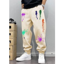 Amor Man Büyük Beden Özel Tasarım Paletteki Renkler Baskılı Kışlık Hip Hop Erkek Eşofman Altı