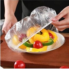 Omac Tek Kullanımlık Yemek Örtüsü Elastik 25CM Çap 3 Adet Çok Renkli Sinek Engelleyici Malzeme
