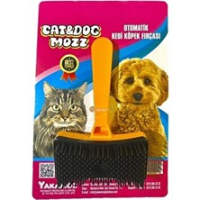  otomatik tek tuşla kolay temizlenebilen turuncu kedi köpek fırça tarağı