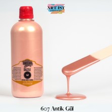 ART IST Dazzle Metalik Sedefli ve Vernikli Boyalar 500ML -  607 Antik Gül