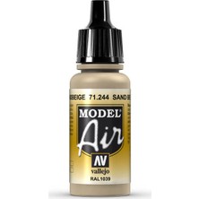 Vallejo 71244 18 ml. Camouflage Sandbeige RAL 1039, Model Air Serisi Model Boyası