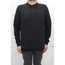 Santa Fistan Store Erkek Desenli Spor Kesim Normal Kalıp Polo Yaka Selanik Kumaşlı Kışlık Kazak