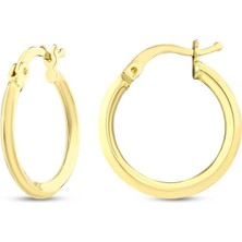 Assos Pırlanta Altın Halka Küpe - 14K