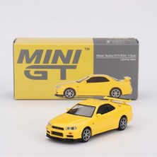 Mini Gt 762 Nissan Skyline Gt-R (R34) V-Spec Lightning Yellow 1/64 Model Araba