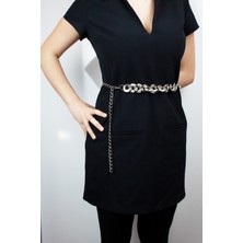 Liveyn Design Gümüş Renk Büyük Halka Kemer