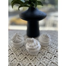 Mimarizi Boyanabilir 3'lü Cupcake Kutu, Dekoratif Obje