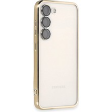 Samsung Galaxy S24 Kılıf Lensli Silikon - Gold - FKU1922-9657