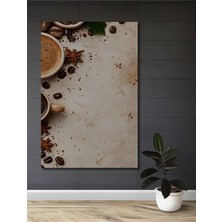 Teona Ahşap Kahve Ritüeli Ahşap Dekoratif Tablo Yağlı Boya Görünümlü Sanat Eseri Dikdörtgen Tablo