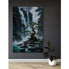 Teona Ahşap Doğa Harikası Ahşap Dekoratif Tablo Yağlı Boya Görünümlü Sanat Eseri Dikdörtgen Tablo