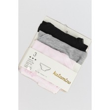 Katamino Kız Çocuk Pamuklu 3'lü Slip Set K128375 Gri