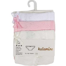 Katamino Kız Çocuk 3'lü Slip Set K12801 Beyaz