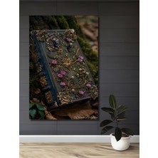 Teona Ahşap Gızemlı Orman Kitabı Yağlı Boya Görünümlü Dekoratif Ahşap Tablo Dikdörtgen Tablo