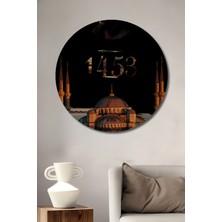 Teona Ahşap Fatih Sultan Mehmet Han 1453 Tarihi Insan ve Cami Sanat Tablosu Yuvarlak Tablo