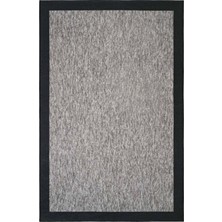 Sisal Halı Pratico Gri Makinede Yıkanabilir Kaymaz Taban Mutfak Halısı Sisal Görünüm Yumuşak Dijital Baskı Halı