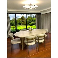 Sezbil Metal Iskandinav Masa ve Sandalye Takımı