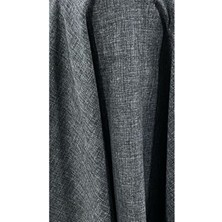 Bakırcı Kumaş Bakırcı Keten Döşemelik Kumaş Koyu Gri-Siyah Desenli Şık ve Dayanıklı Kumaş