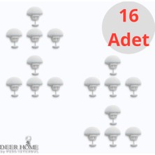 Pera İstanbul Pratik 16'li Mantar Şeklinde Yorgan Sabitleme Iğnesi Düğmeli Klips Çarşaf Yorgan Kılıfı Sabitleyici