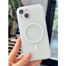 Go Aksesuar Iphone 14 Plus ve 15 Plus Gerçek Magsafe Özellikli Parmak Izi Bırakmaz Mat Şeffaf Kılıf