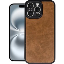 iPhone 16 Pro Kılıf Aras Deri Kapak - Taba - FKU7473-8028