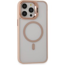 iPhone 15 Pro Max Kılıf Roblox Lens Magsafe Standlı Kapak - Pudra - FKU7610-8233