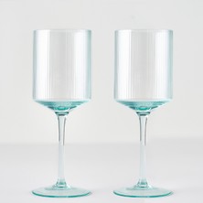 Bella Maison Stripe Kadeh 2'li Yeşil (440 Cc)