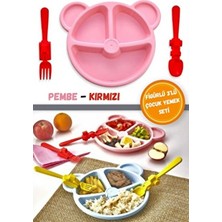 Wappa Tabak Çatal Kaşık Seti 3'lü Mama ve Yemek Seti Tabak Kaşık Çatal Takımı