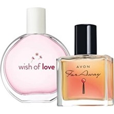 Avon Wish Of Love Edt 50 ml + Far Away Edp 30 ml Kadın Parfüm Seti SDFL51JKSDFFSD4