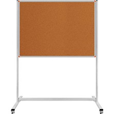 Panda 90X120 cm Sabit Tek Taraflı- Tekerlekli  Ayaklı Mantar PANO-PAN171