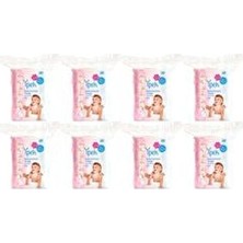 İpek Bebek Temizleme Pamuğu 60'lı Saf Pamuk 8 Adet Hassas Ciltler İçin Uygun