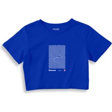 The Lucid Lab Circuit De Monaco Artwork Crop Tişört - Mavi