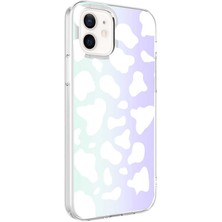 Spia iPhone 12 Uyumlu Spıa M-Blue Desenli Kapak-Cow No2