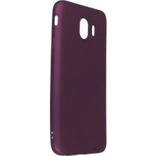 Samsung Galaxy J4 Kılıf First Silikon - Mürdüm - FKU3392-2002