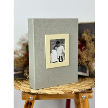 Store Fullf 15X21CM 100 Fotoğraf Kapasiteli Lüks Çerçeveli Koton Fotoğraf Albümü