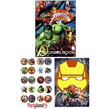 Partylandtr Avengers Yenilmezler Boyama Kitabı 3'lü (Boyama , Sticker , Arka Kapak Maske)