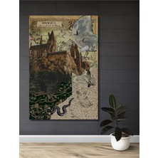 Teona Ahşap Harry Potter Hogwarts Ahşap Dekoratif Tablo Yağlı Boya Görünümlü Modern Sanat Dikdörtgen Tablo