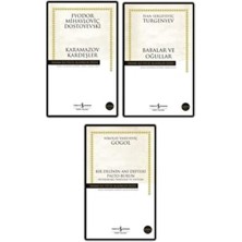 Türkiye İş Bankası Kültür Yayınları Hasan Ali Yücel Klasikler 3 Kitap Set Karamazov Kardeşler-Babalar ve Oğullar-Bir Delinin Anı Defteri