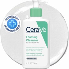 Cerave Normal ve Yağlı Ciltler Için Seramid Içerikli Köpüren Temizleyici Yüz Vücut