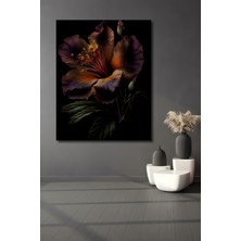 Teona Ahşap Büyülü Hibiskus Çiçeği Yağlı Boya Görünümlü Ahşap Dekoratif Tablo Dikdörtgen Tablo