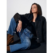 Dilvin 72073 Likralı Wide Leg Jean-Mavi