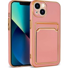 Spia Apple iPhone 13 Kılıf Spıa Bark Kartlıklı Kapak-Rose Gold