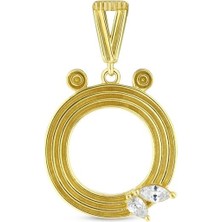 Assos Pırlanta Altın Ö Harf Kolye Ucu - 14K